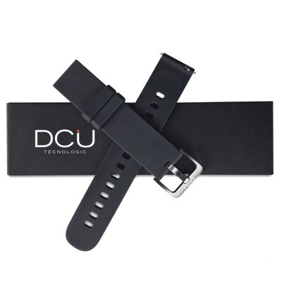 19mm black silicone strap for Curved Glass