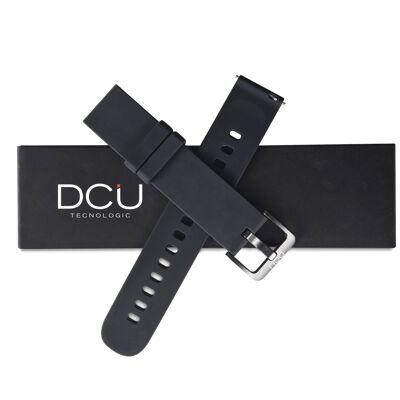 19mm black silicone strap for Curved Glass