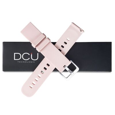Cinturino in silicone rosa da 19 mm per vetro curvo