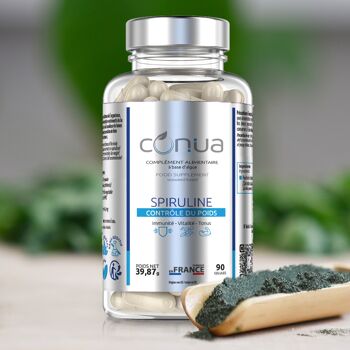 Spiruline VEGAN 100% VEGETAL | IMMUNITE VITALITE TONUS | Glélules végetal | SANS GLUTEN | SANS ADDITIF | SANS GELATINE | 1