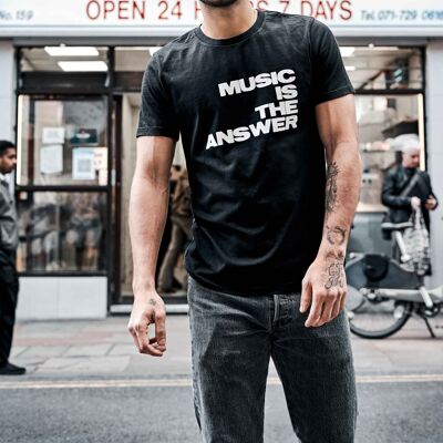 Music Is The Answer T-Shirt Black