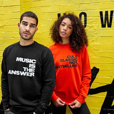 Music Is The Answer Sweatshirt French Navy & Pink