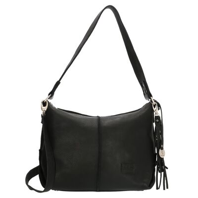 #03 Shoulder bag with studs small black