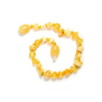 Bracelet de Cheville / Bracelet / Collier Ambre Caramel - 17 cm - Orange