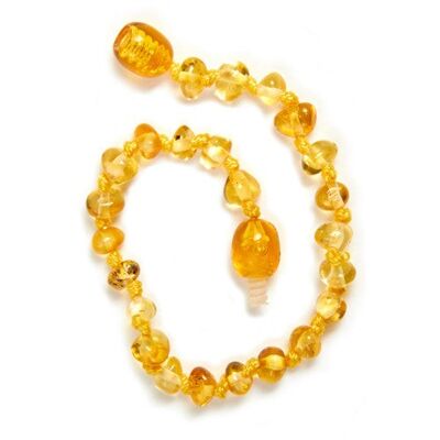 Bracelet de Cheville / Bracelet / Collier Ambre Citron - 17 cm - Orange