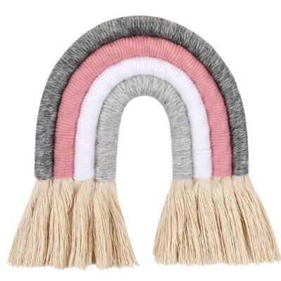 Colgante de macramé arcoíris - Denim gris