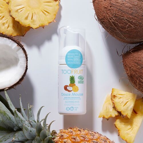 Douce Mousse, eau moussante nettoyante visage BIO Ananas - Coco