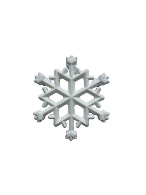 Christmas Snowflake Teether - White