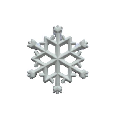 Weihnachts-Schneeflocke-Beißring - Weiß