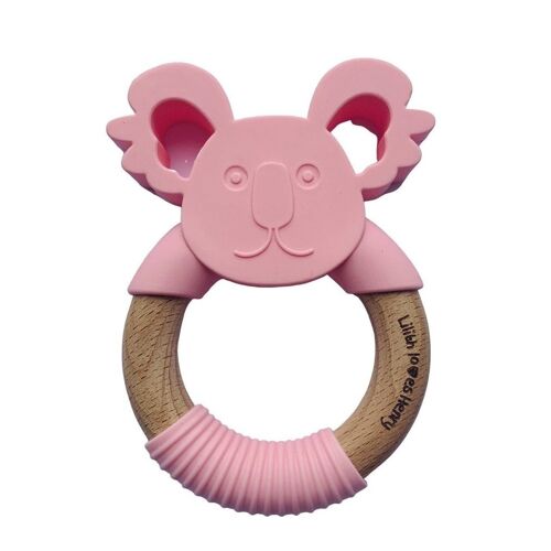 Koala Teething Ring - Pink