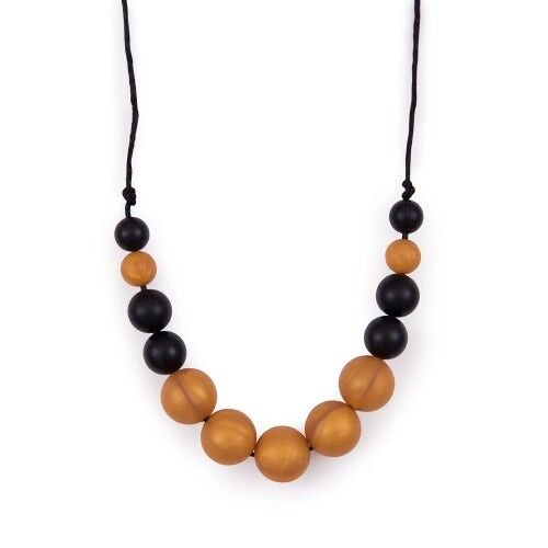 Limited Edition Teething Necklaces - Black & Gold
