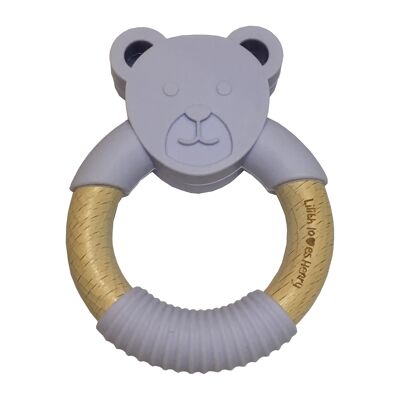 Teddy Bear Teething Ring - Purple