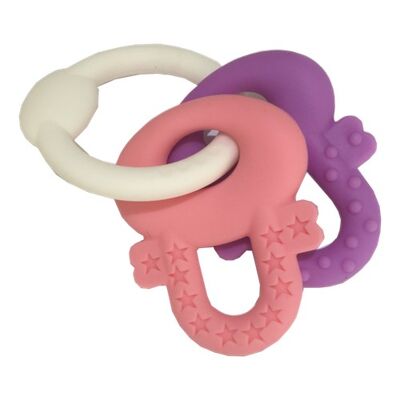 Car Key Teething Ring - Pink