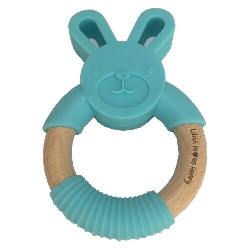 Rabbit Teething Ring - Blue