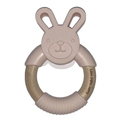 Rabbit Teething Ring - Cream
