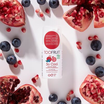 So Cool, organic moisturizing and soothing gel cream
 Pomegranate - Blueberry