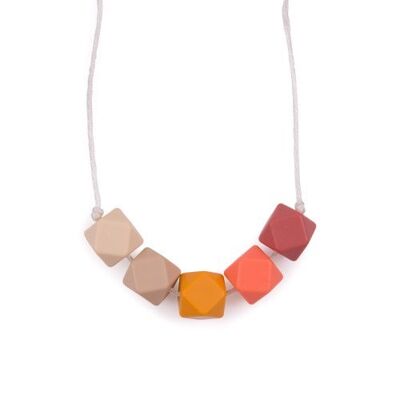 Hexagon Teething / Feeding Necklaces - Autumn