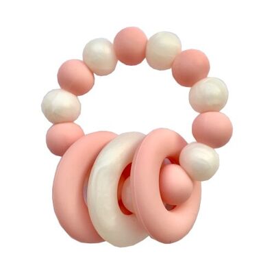 Teething Ring - Pink & Metallic