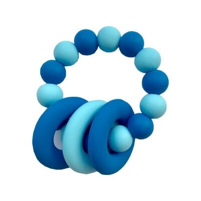 Teething Ring - Blue and Navy