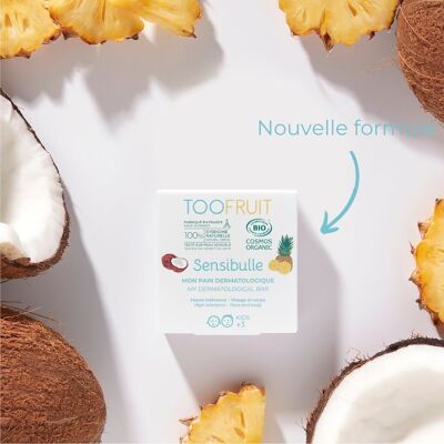 Sensibulle, organic high tolerance dermatological bar
 Pineapple -Coco
