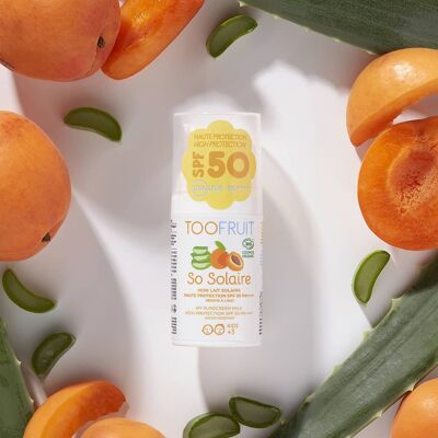 So Solaire, SPF 50 Organic non-greasy fluid - 30ml Apricot - Aloe vera