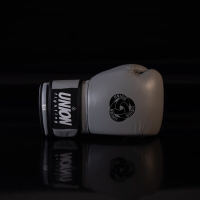 UNION fighting  Premium Leather Boxing Glove Grey