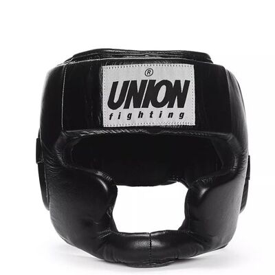 UNION fighting Muay Thai Leather Head Guard Black