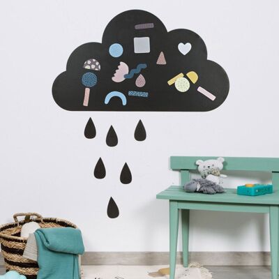 Magnetic board - Cloud and raindrops