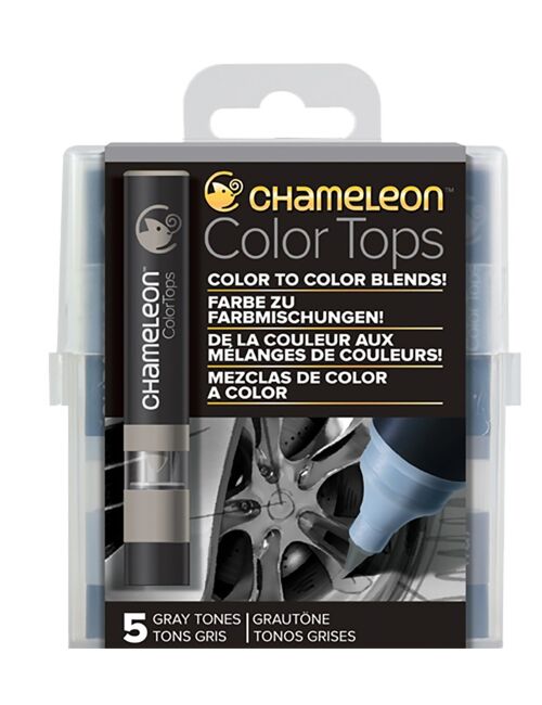 Color tops chameleon pens - tons gris