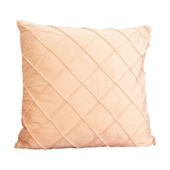 Coussin Velours Beige Diamant 3