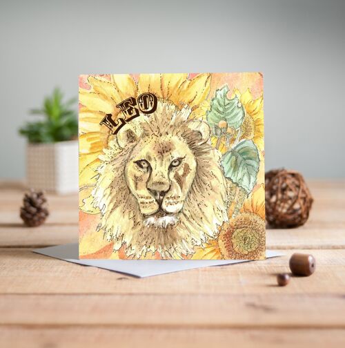 Leo Greetings Card