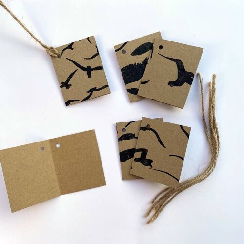 Eco-friendly Seagull Theme Recycled Gift Tags.