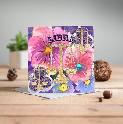 Libra Greetings Card