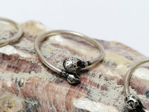 OXIDO Adjustable Matchstick Ring Silver
