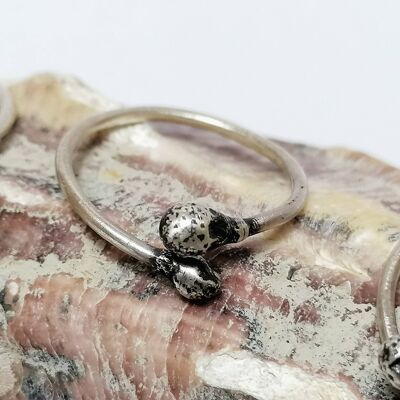 OXIDO Adjustable Matchstick Ring Silver