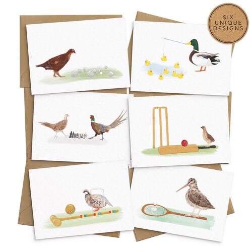 Game Birds Cards - Set of 6