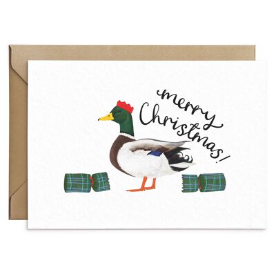 Pato divertido Tarjeta de Navidad