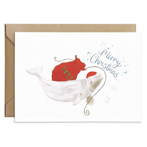 Beluga Whale Christmas Card