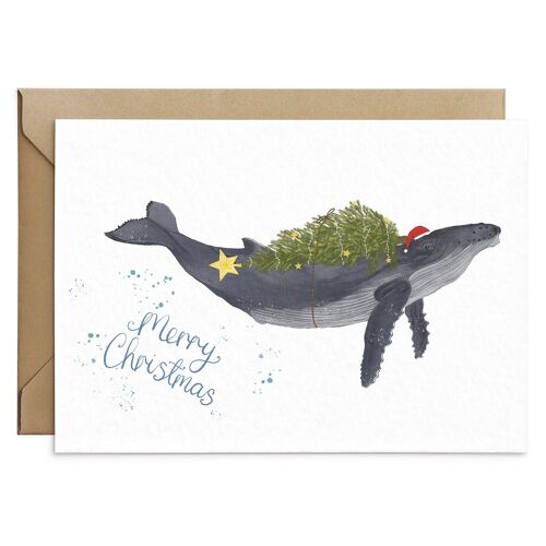 Humpback Whale Christmas Card