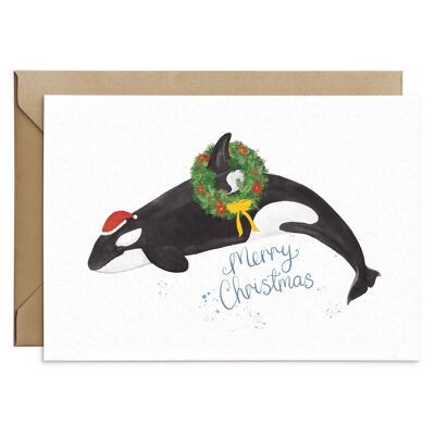 Orca-Weihnachtskarte