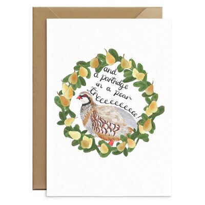 Partridge In A Pear Tree Christmas Card