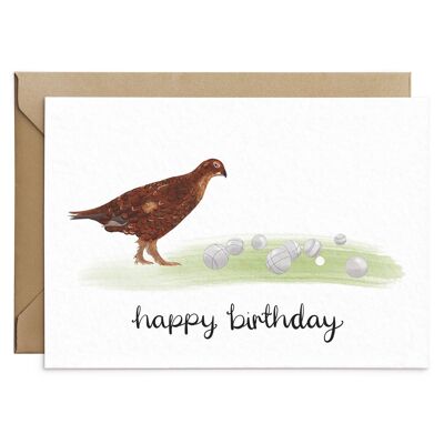 Funny Grouse Birthday Card