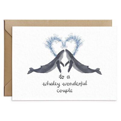 Wal Wortspiel Hochzeit & Verlobungskarte