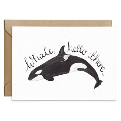 Baleine bonjour carte