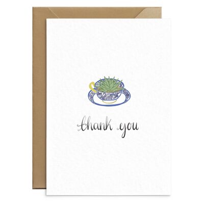 Willow Pattern China Thank You Card