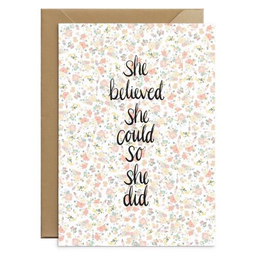 She Believed She Could Card