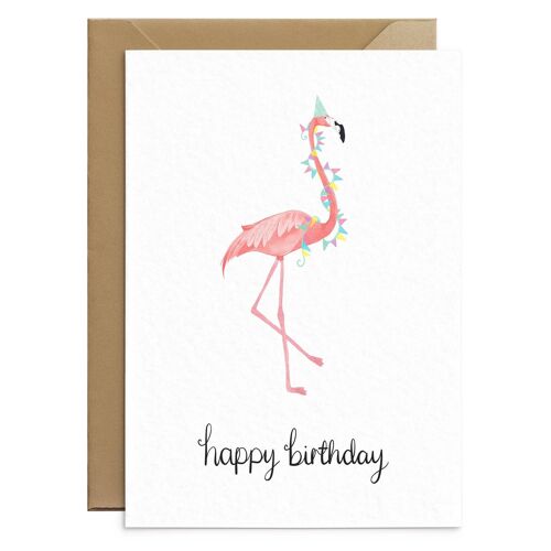 Flamingo Birthday Card