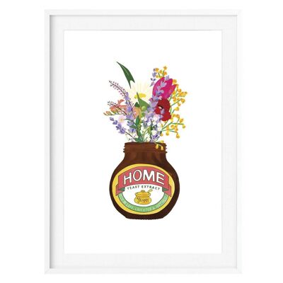 Home Jar & Flowers Art Print