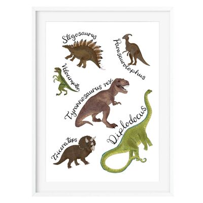 Stampa artistica della scuola materna dei dinosauri