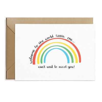 Regenbogen-neue Baby-Karte